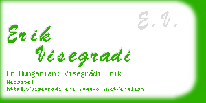 erik visegradi business card